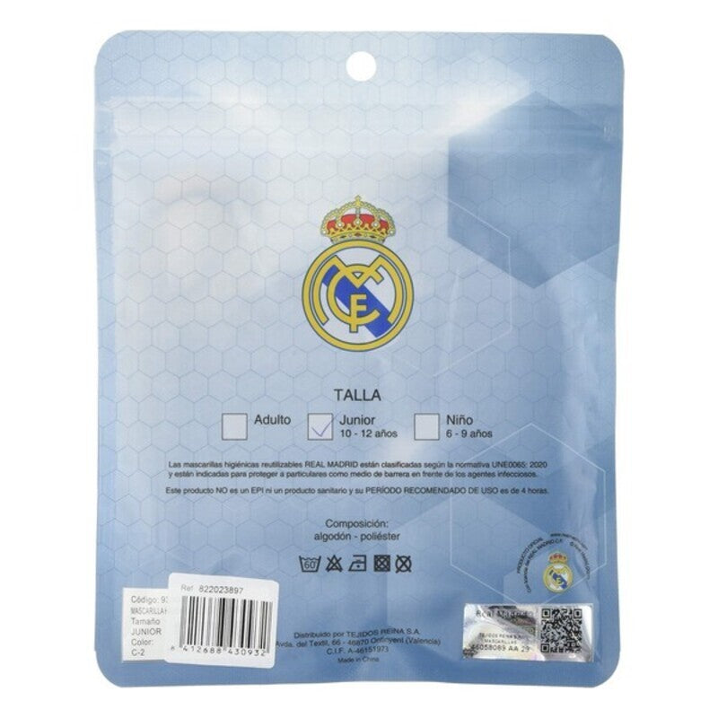 Hygienic Reusable Fabric Mask Real Madrid C.F. Children's Blue