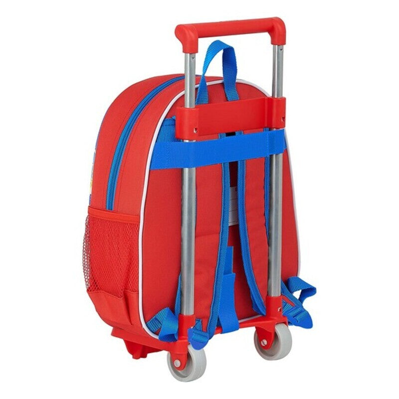 3D School Bag with Wheels Spiderman (28 x 10 x 67 cm)