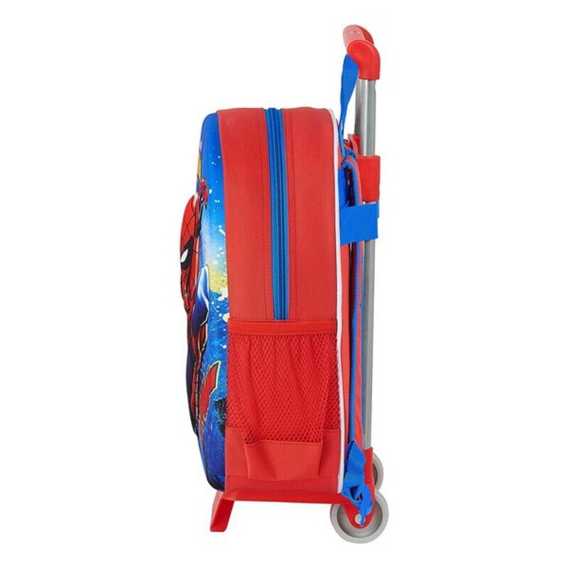 3D School Bag with Wheels Spiderman (28 x 10 x 67 cm)