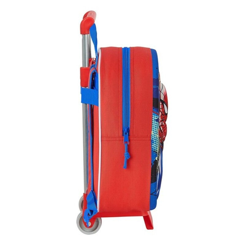 3D School Bag with Wheels Spiderman (28 x 10 x 67 cm)