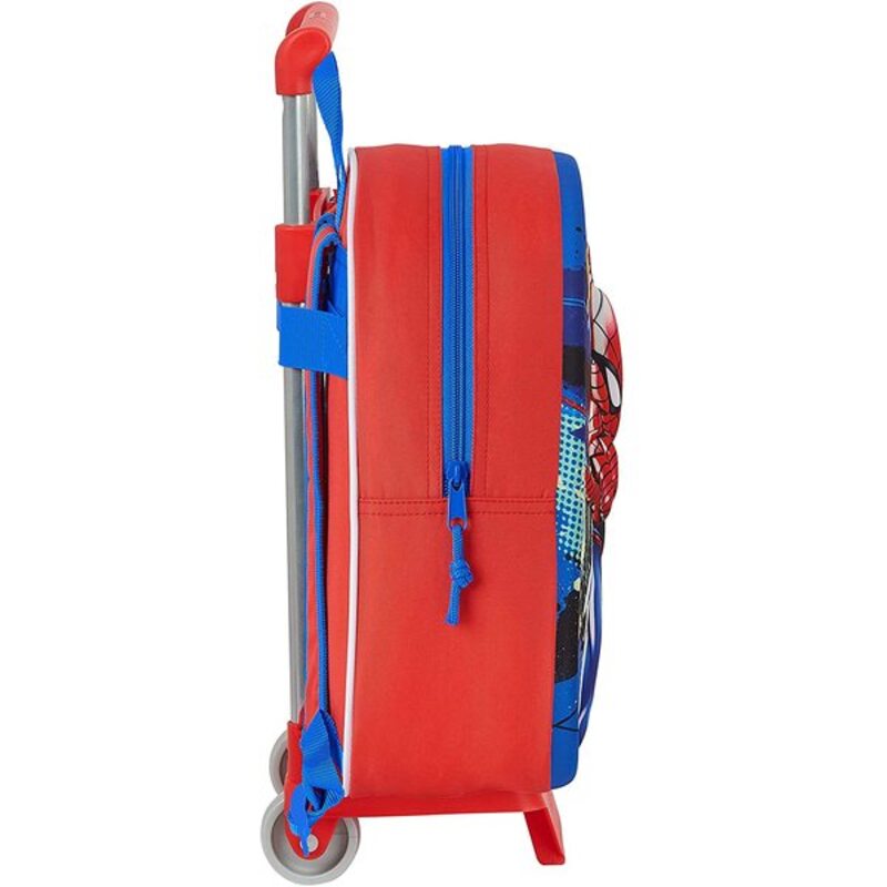 3D School Bag with Wheels Spiderman (28 x 10 x 67 cm)