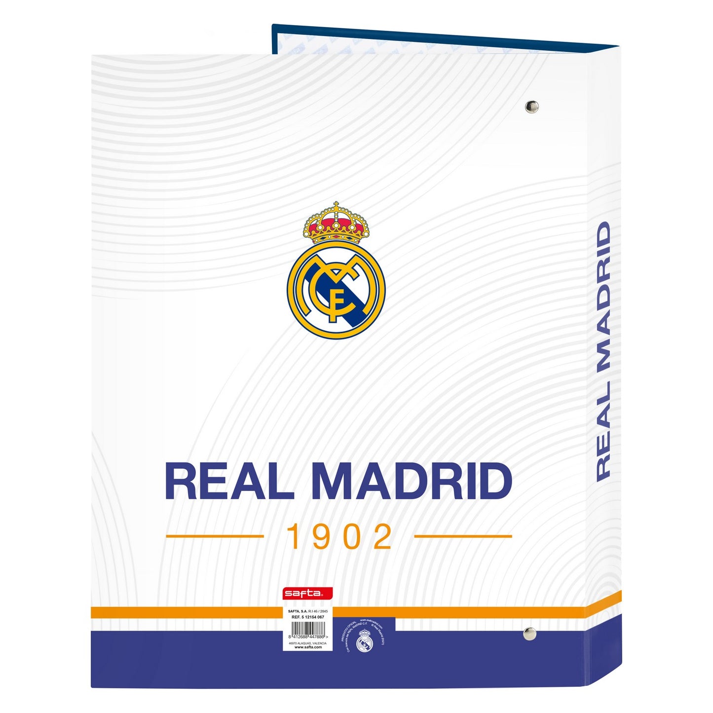 Ring binder Real Madrid C.F. Blue White A4 (26.5 x 33 x 4 cm)