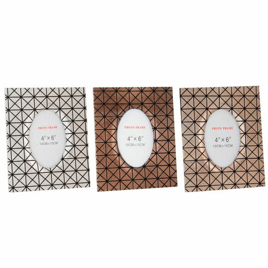 Photo frame DKD Home Decor Geometric Wood Scandinavian (3)