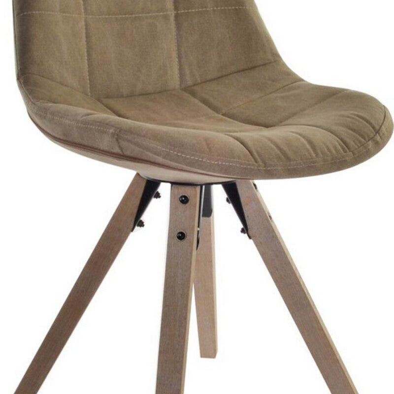 Dining Chair DKD Home Decor Polyester Cotton Wood (47 x 55 x 85 cm)