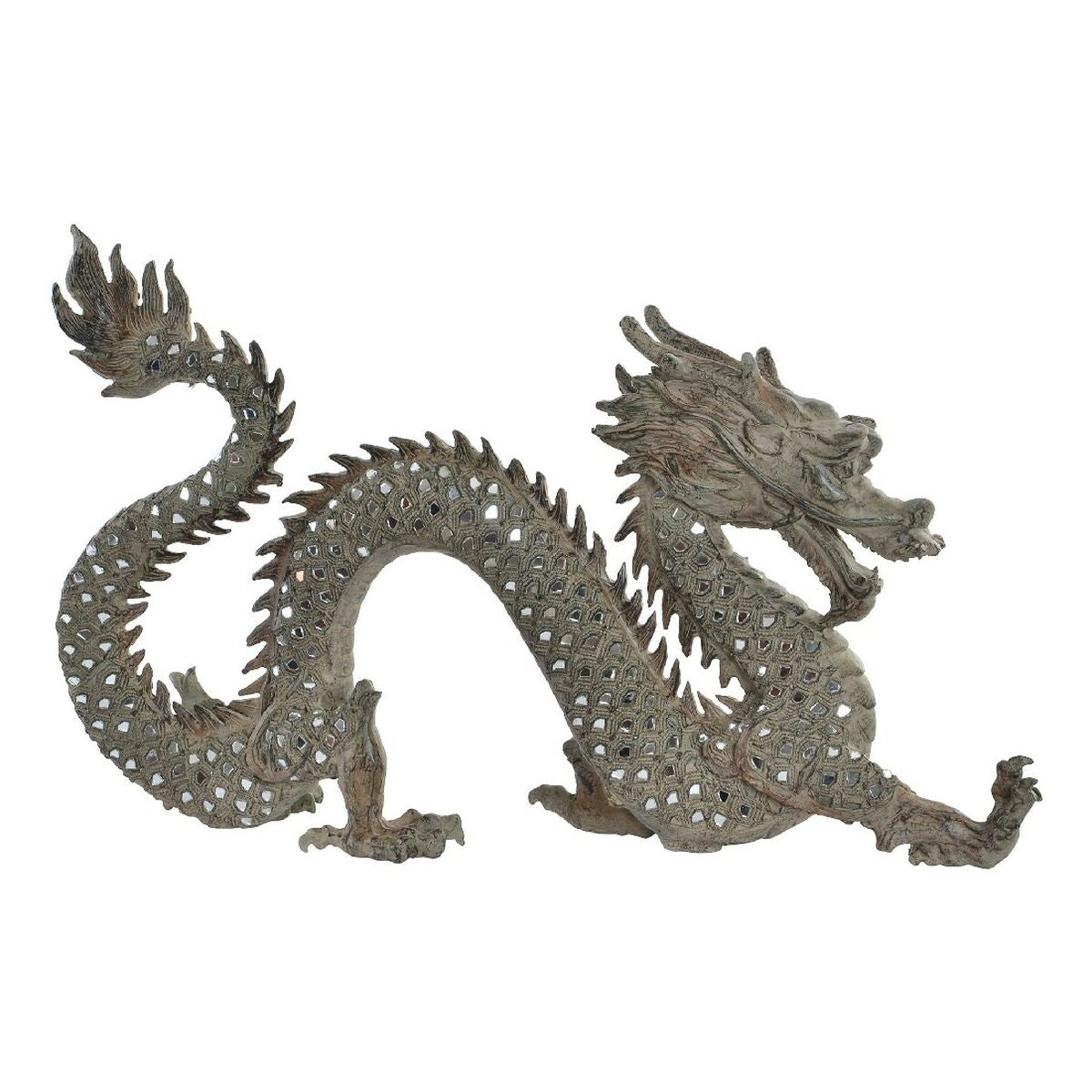 Decorative Figure DKD Home Decor Dragon Resin Crystal (52 x 13.5 x 31 cm)