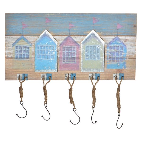 Wall mounted coat hanger DKD Home Decor Wood Metal (60 x 3 x 30 cm)