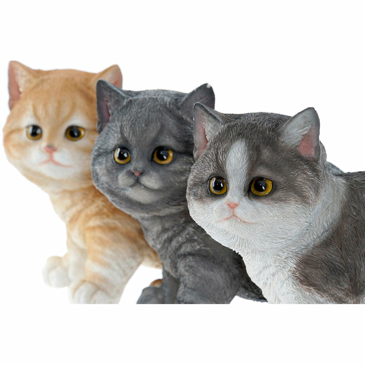 Decorative Figure DKD Home Decor Cat Resin (3 pcs) (20.5 x 10 x 15 cm)