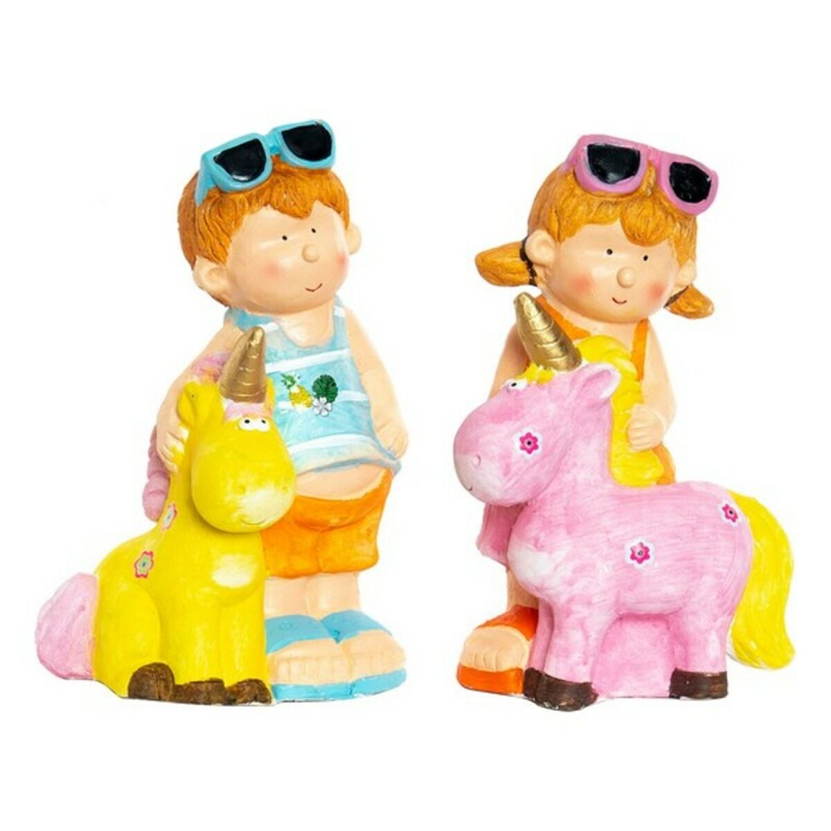 Decorative Figure DKD Home Decor Fibreglass Boys (2 pcs) (23 x 19 x 40 cm)