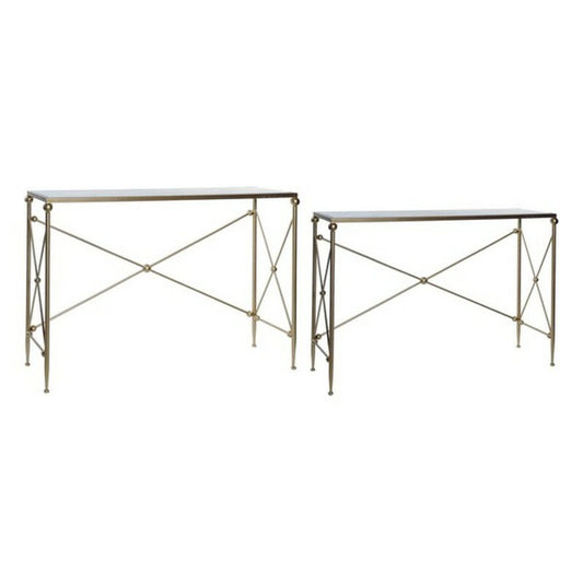 Console DKD Home Decor Dianhu Metal Marble (2 pcs) (119 x 33 x 80 cm) (98 x 73 x 26 cm)