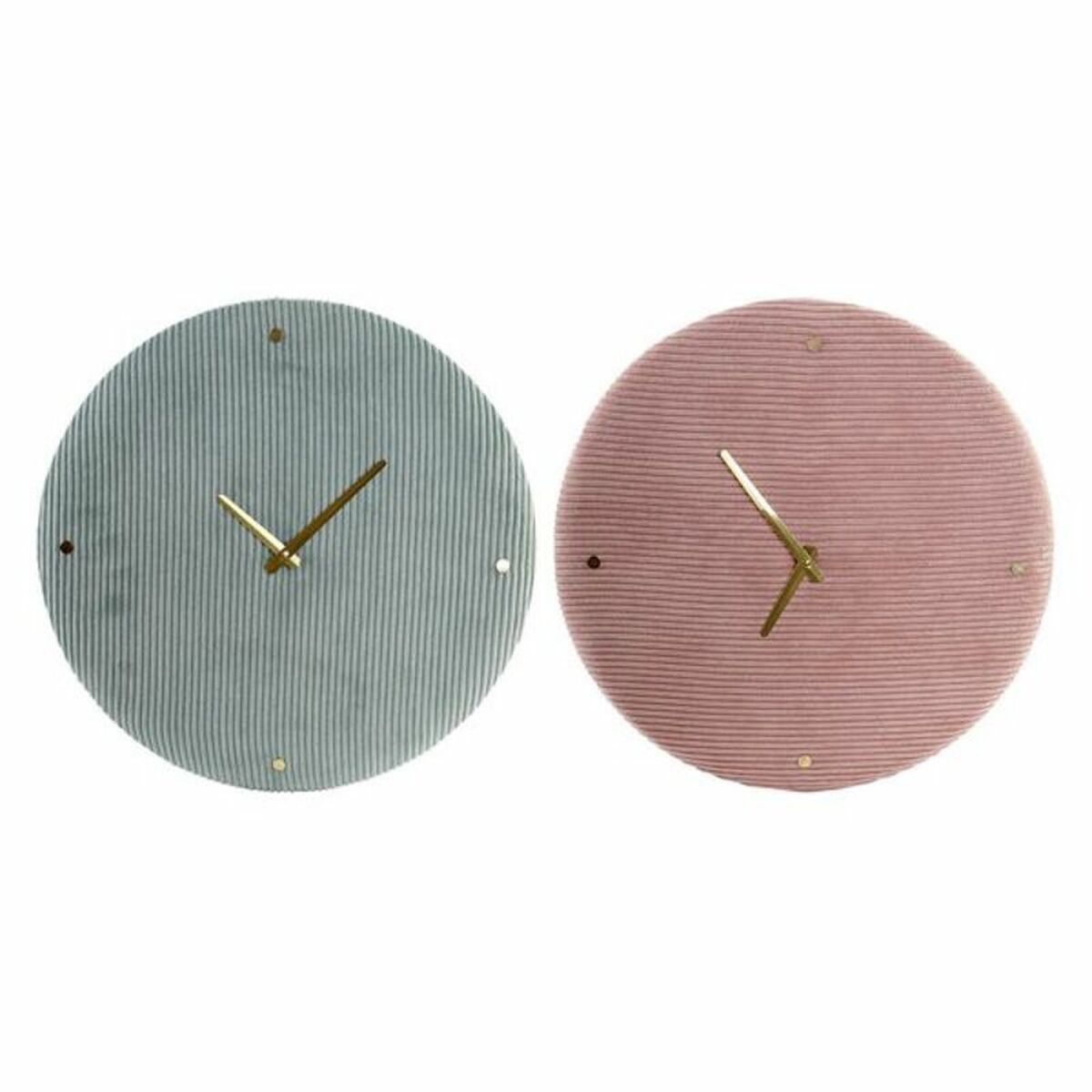 Wall Clock DKD Home Decor Polyester (2 pcs) (40 x 5 x 40 cm)