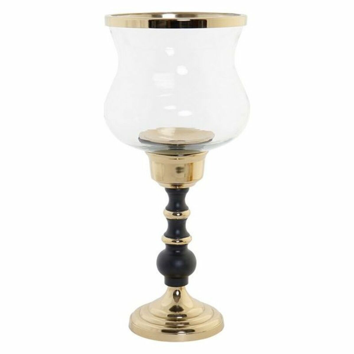 Candle Holder DKD Home Decor Aluminium Crystal Brass (18 x 18 x 42 cm)