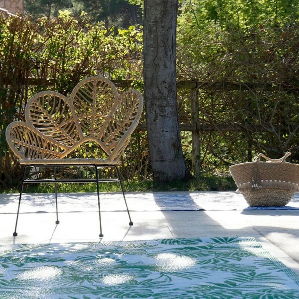 Garden chair DKD Home Decor Metal Rattan (76 x 67 x 86 cm)