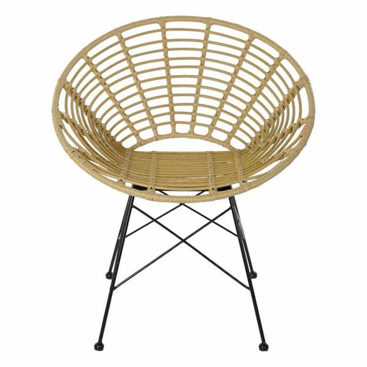 Dining Chair DKD Home Decor Metal Rattan (72 x 64 x 78 cm)