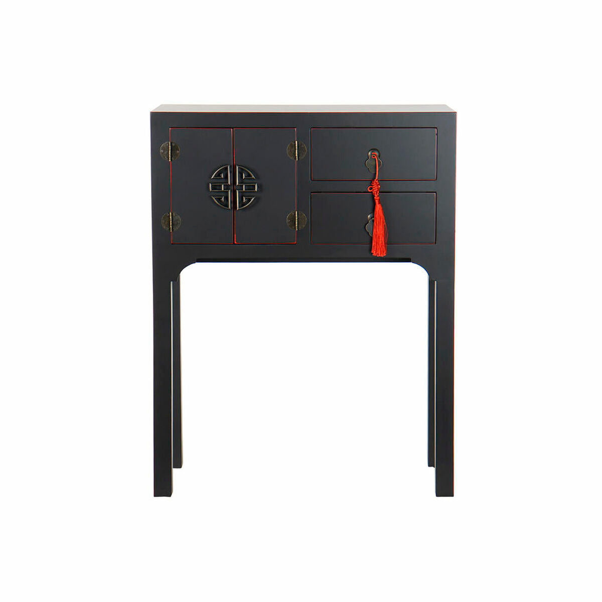 Console DKD Home Decor Black Red Fir MDF Wood (63 x 26 x 83 cm)