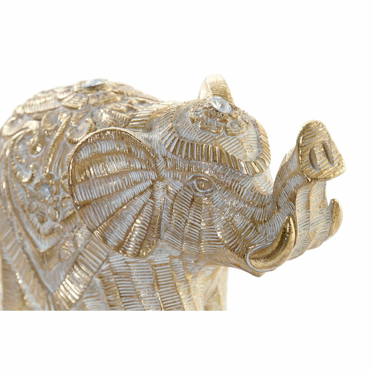 Decorative Figure DKD Home Decor Elephant Resin (17 x 7.5 x 15 cm)