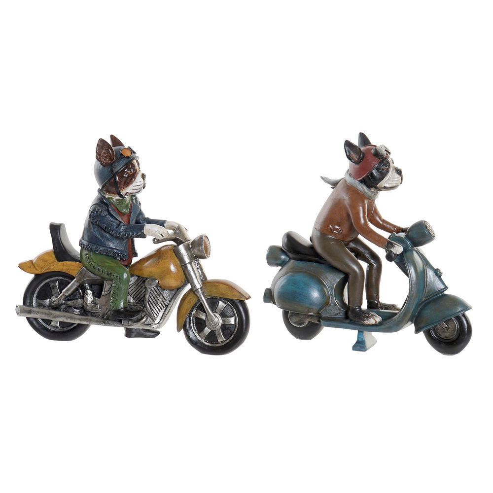 Decorative Figure DKD Home Decor Resin Dog (2 pcs) (27 x 10 x 24 cm)