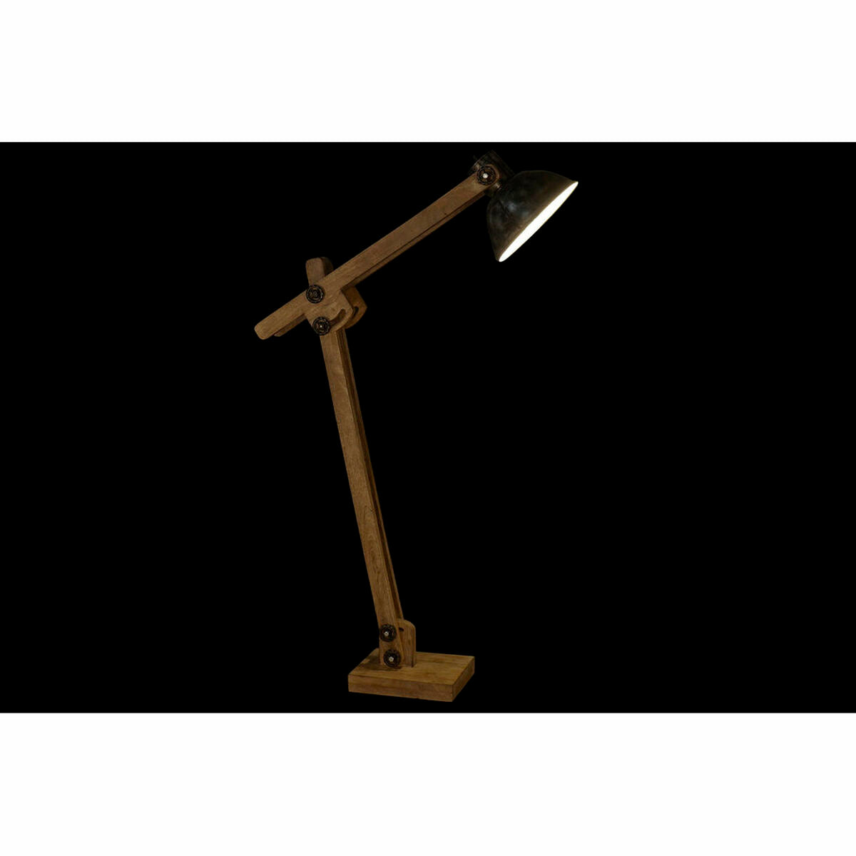 Floor Lamp DKD Home Decor Natural Black Metal Wood Iron (30 x 87 x 153 cm)