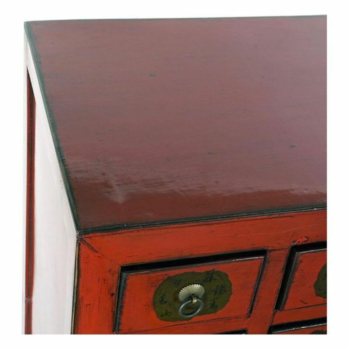 Chest of drawers DKD Home Decor Red Oriental Elm wood (105 x 44 x 98 cm)