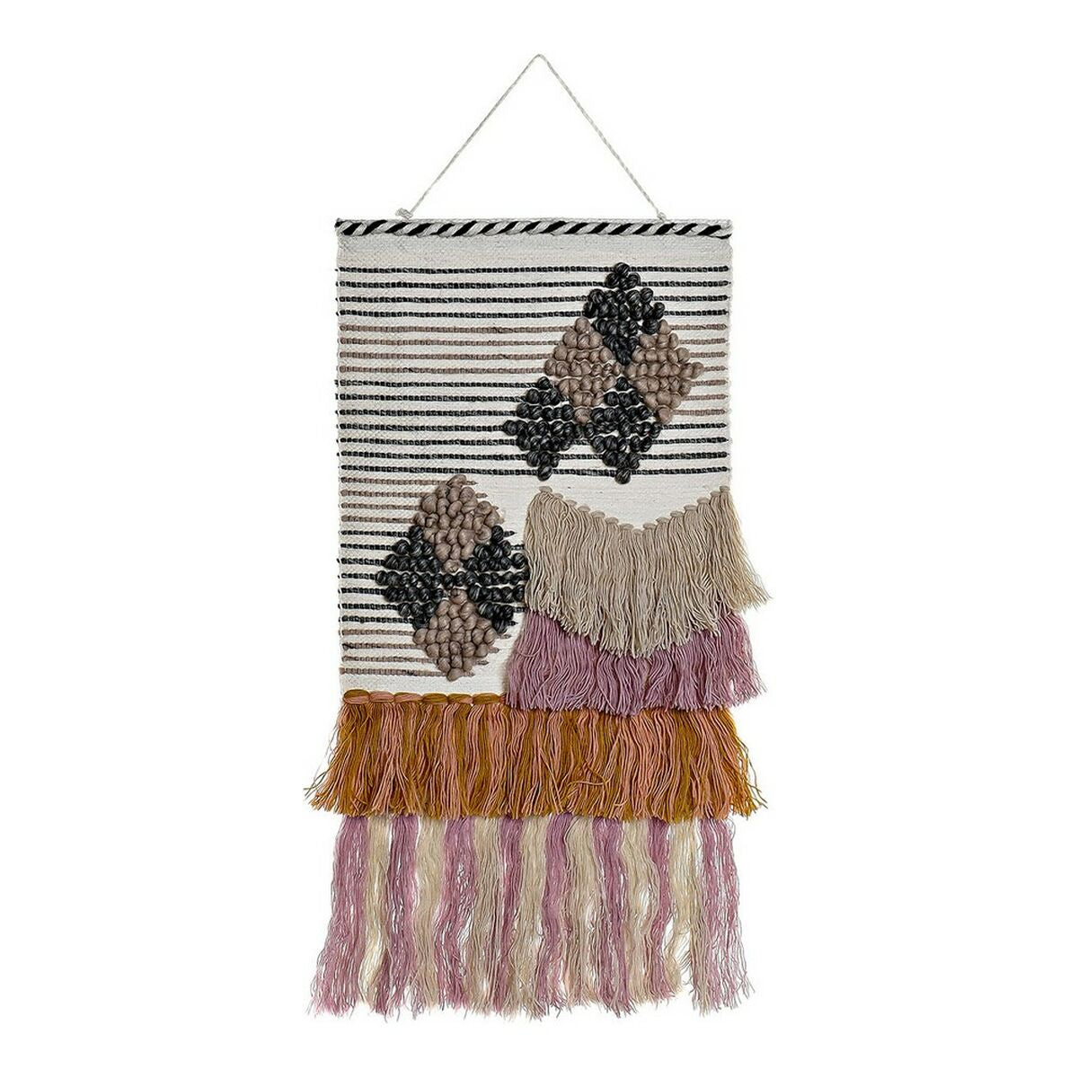 Hanging decoration DKD Home Decor Jute Cotton Wool (46 x 2 x 110 cm)