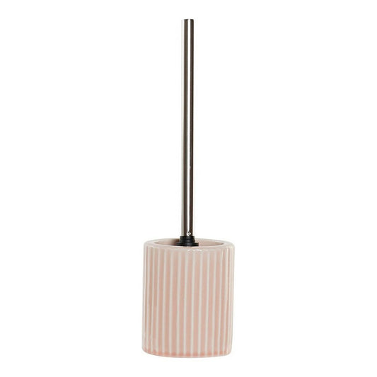 Toilet Brush DKD Home Decor Pink Steel Stoneware Polypropylene (PP) (11 x 40.5 x 11 cm)