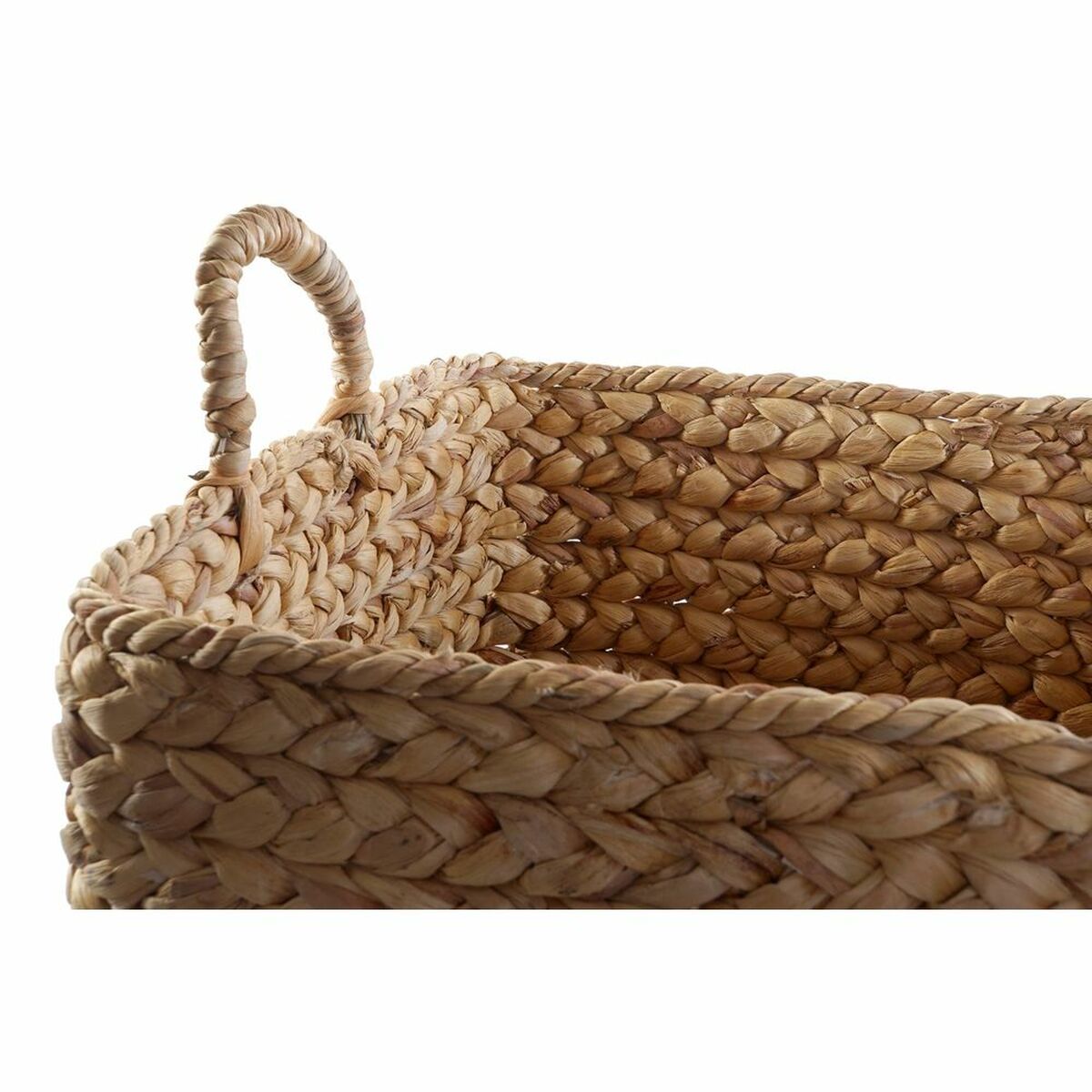 Basket set DKD Home Decor Natural Brown Rushes (42 x 42 x 39 cm) (2 Pieces)