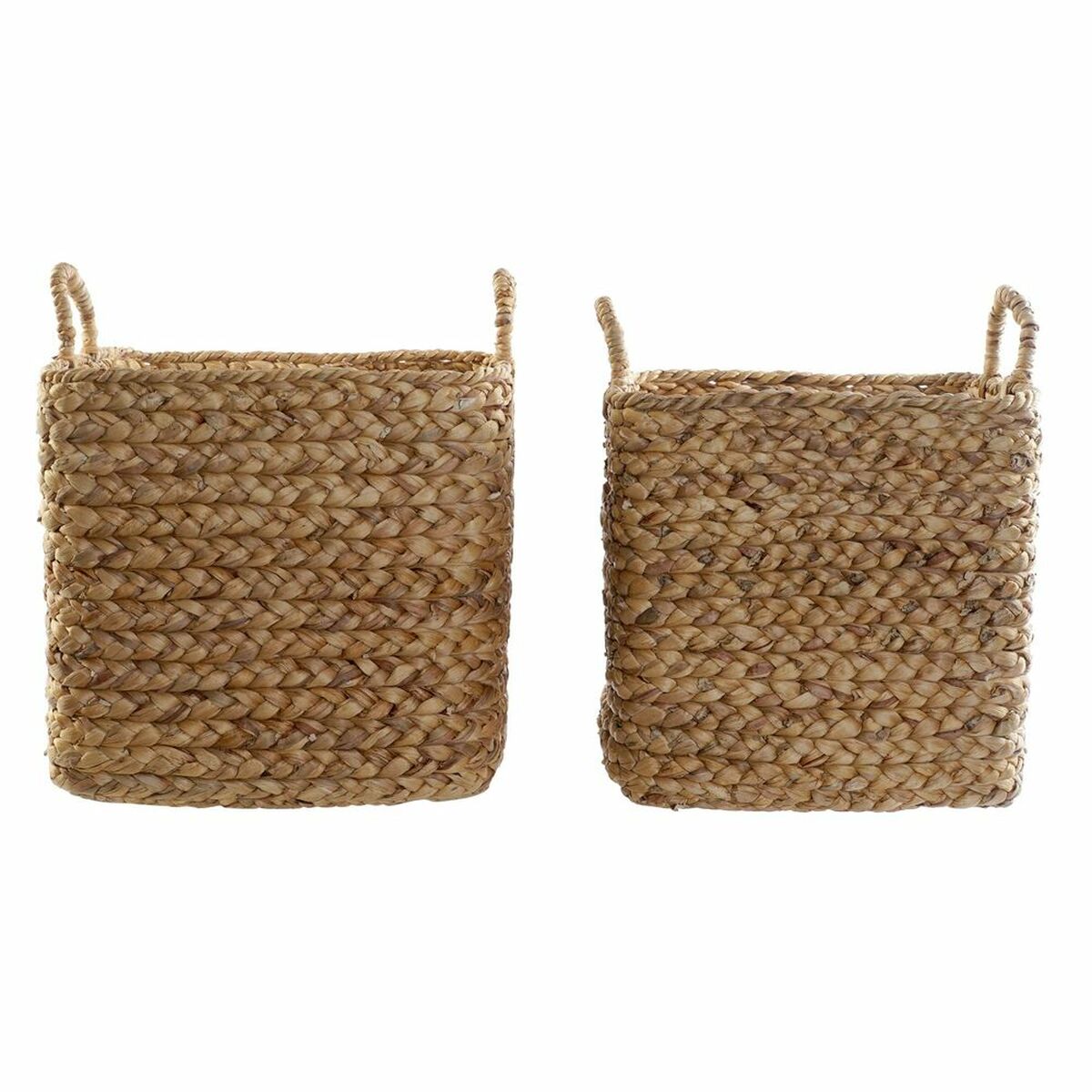 Basket set DKD Home Decor Natural Brown Rushes (42 x 42 x 39 cm) (2 Pieces)