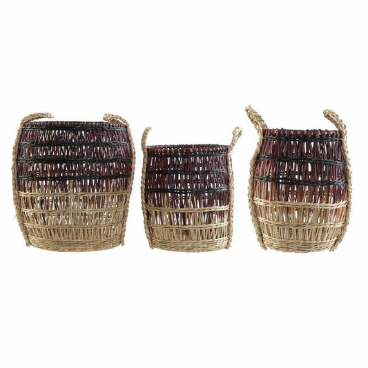 Basket set DKD Home Decor Tropical Seagrass (3 pcs)