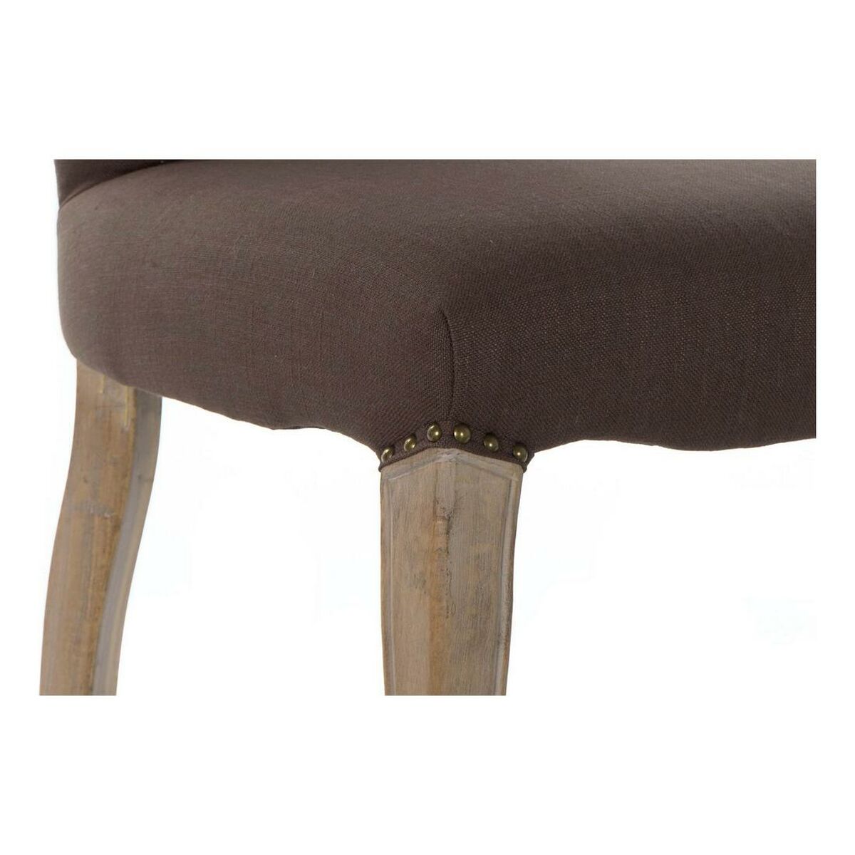 Chair DKD Home Decor Linen Rubber wood (52 x 49 x 101 cm)