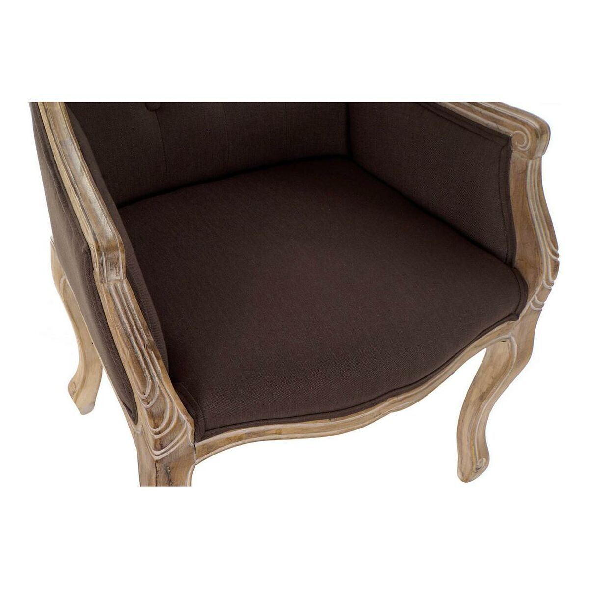 Chair DKD Home Decor Linen Rubber wood (63.5 x 49.5 x 102 cm)