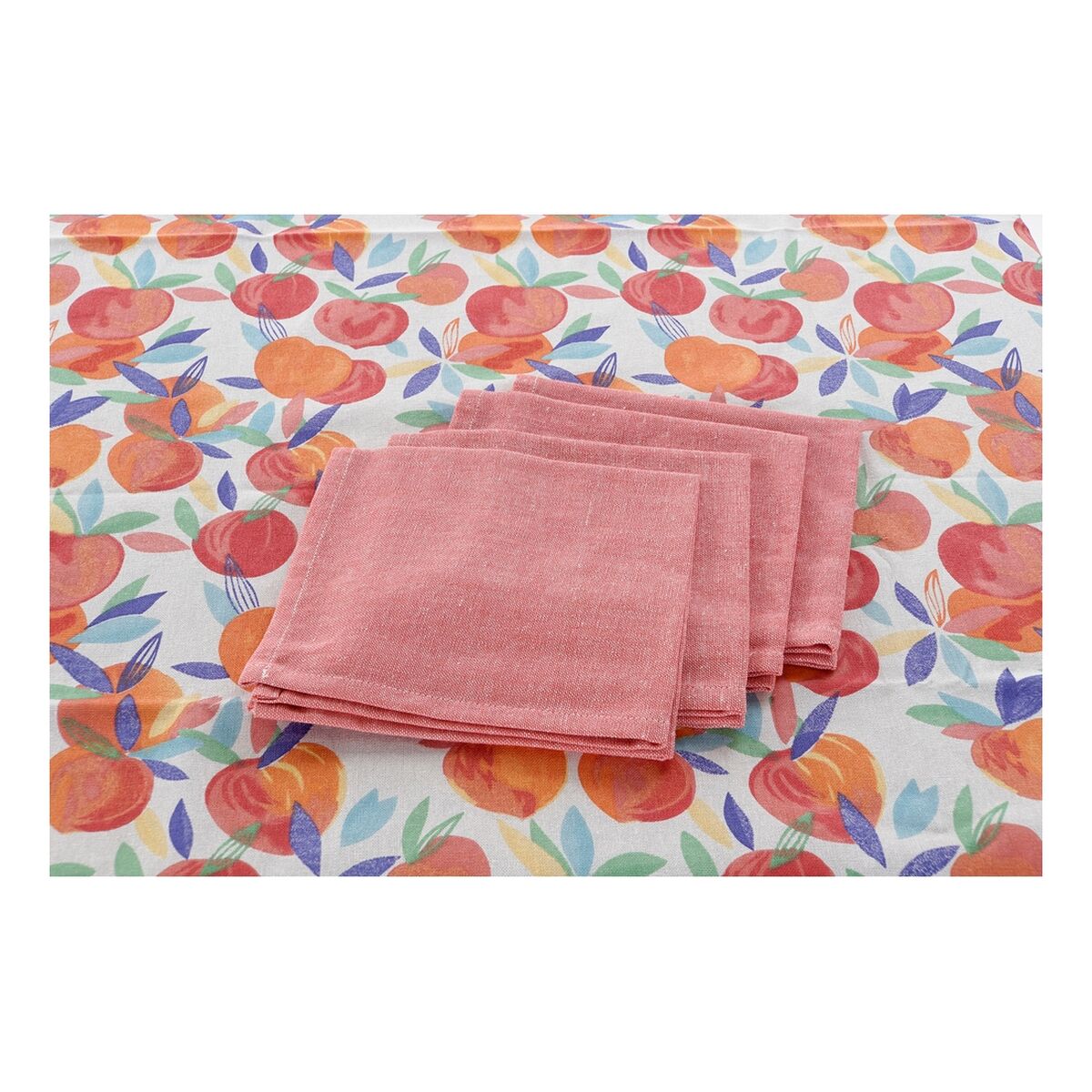 Tablecloth and napkins DKD Home Decor 8424001757626 Multicolour (154 x 154 x 0,3 cm)