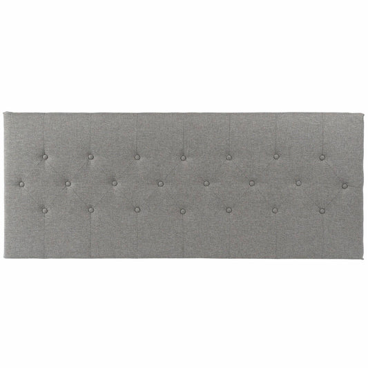 Headboard DKD Home Decor Grey Polyester Rubber wood (160 x 7 x 65 cm)