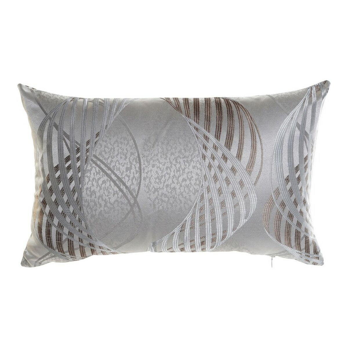 Cushion DKD Home Decor 8424001759385 Grey Polyester Aluminium Traditional