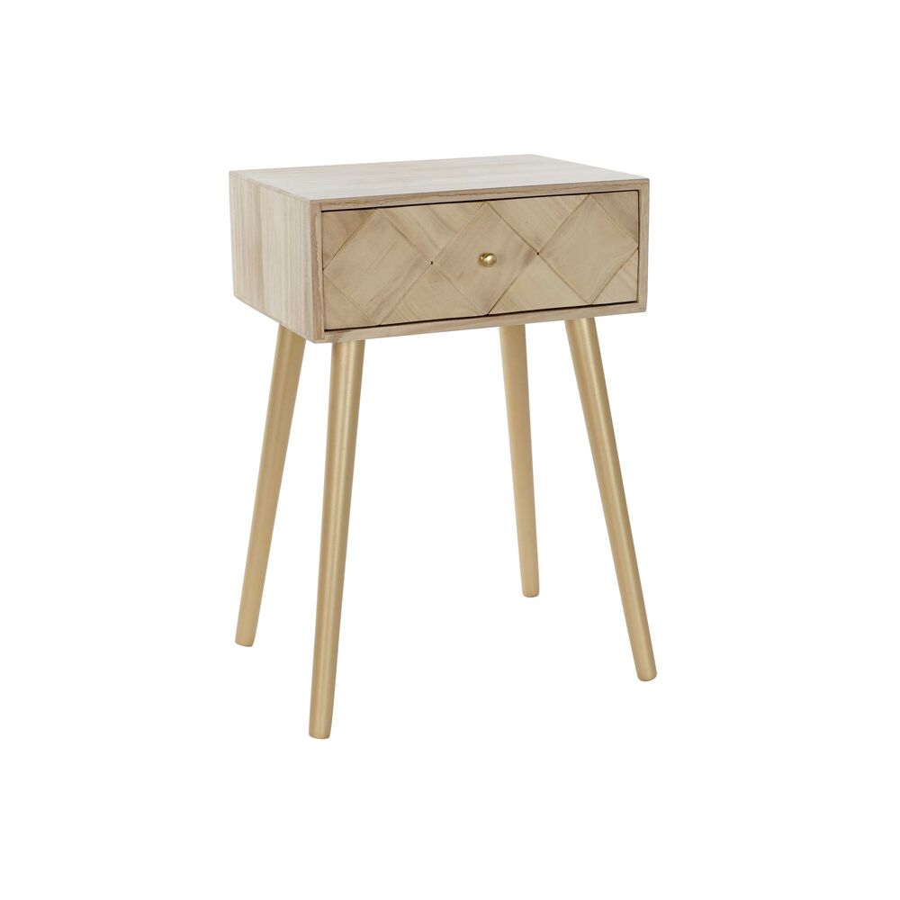 Nightstand DKD Home Decor Metal Pinewood (45 x 34 x 67 cm)