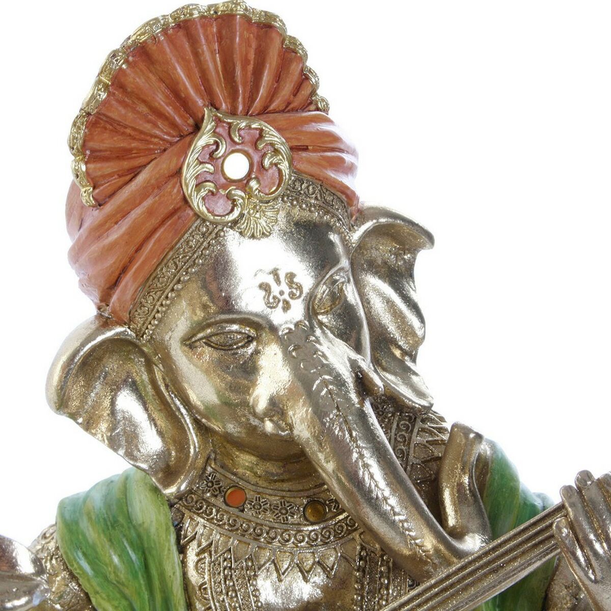 Decorative Figure DKD Home Decor Blue Golden Green Yellow Resin Indian Man (22 x 17 x 28 cm) (4 Units)