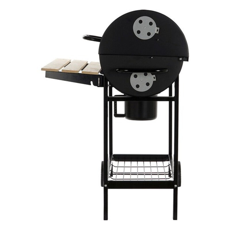 Coal Barbecue with Cover and Wheels DKD Home Decor Wood Steel