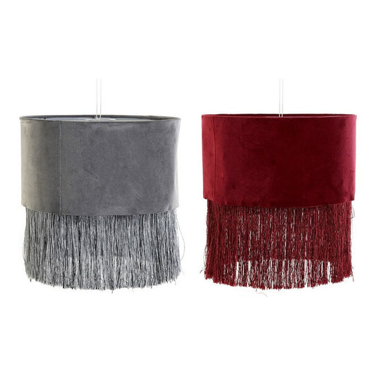 Lamp Shade DKD Home Decor 8424001773930 Metal Polyester Fringe (2 Units) (30 x 30 x 29 cm)