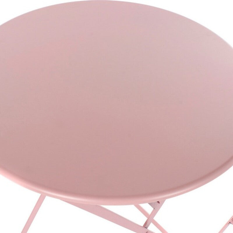 Table set with 2 chairs DKD Home Decor Pink Metal (3 pcs)