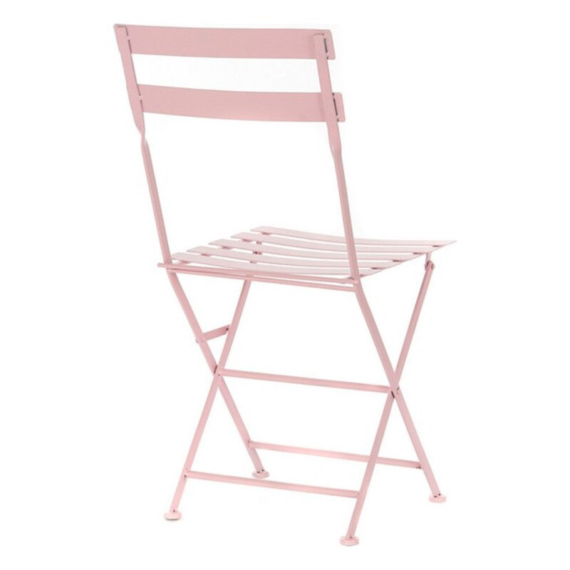 Table set with 2 chairs DKD Home Decor Pink Metal (3 pcs)