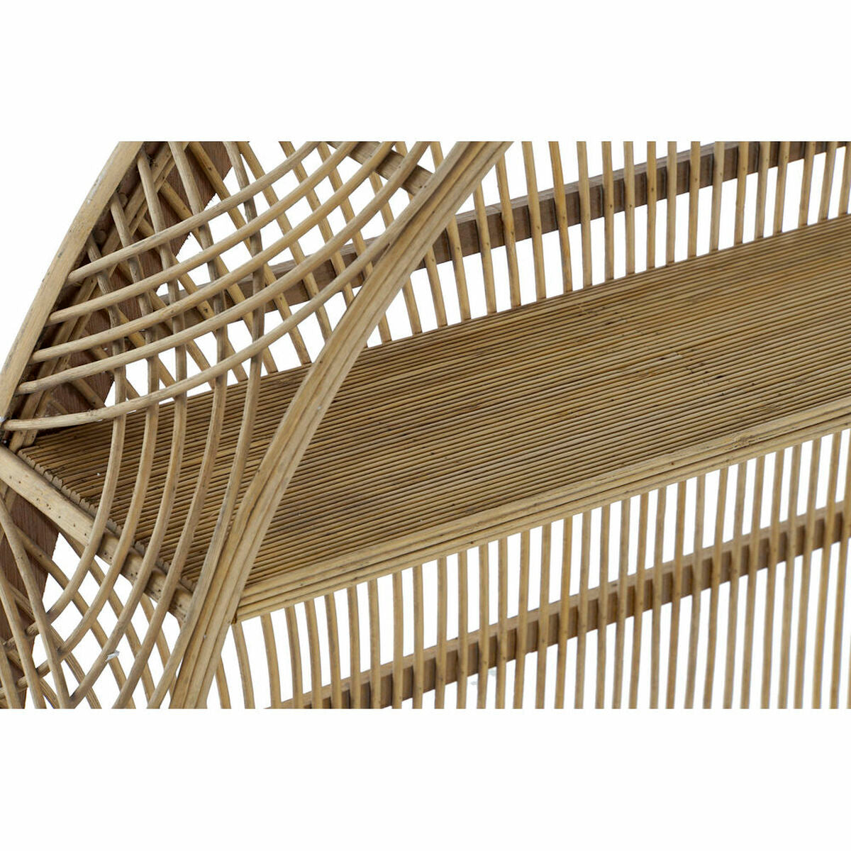 Shelves DKD Home Decor Natural Rattan 2 Shelves (80 x 14,5 x 80 cm)