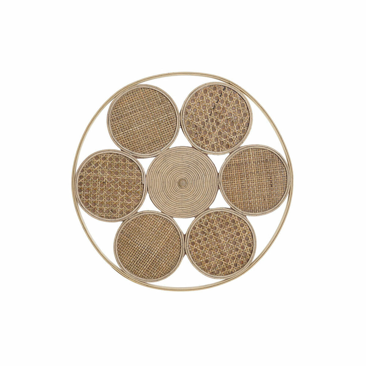 Wall Decoration DKD Home Decor Rattan (45.5 x 2 x 45.5 cm)