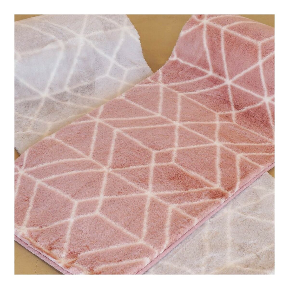 Carpet DKD Home Decor Pink Polyester (60 x 2.4 x 1 cm)