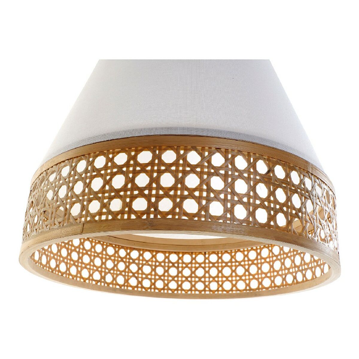 Ceiling Light DKD Home Decor White Polyester Bamboo 220 V 50 W Purple (46 x 46 x 45 cm)