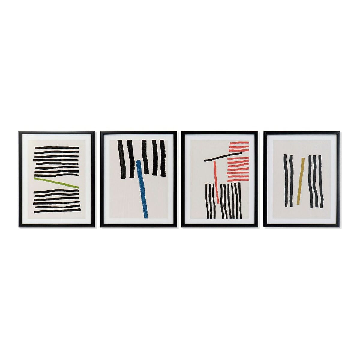 Painting DKD Home Decor Lines Abstract Modern (35 x 3 x 45 cm) (4 Units)