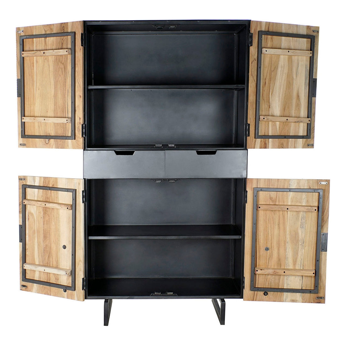 Cupboard DKD Home Decor Metal Acacia (100 x 45 x 185 cm)