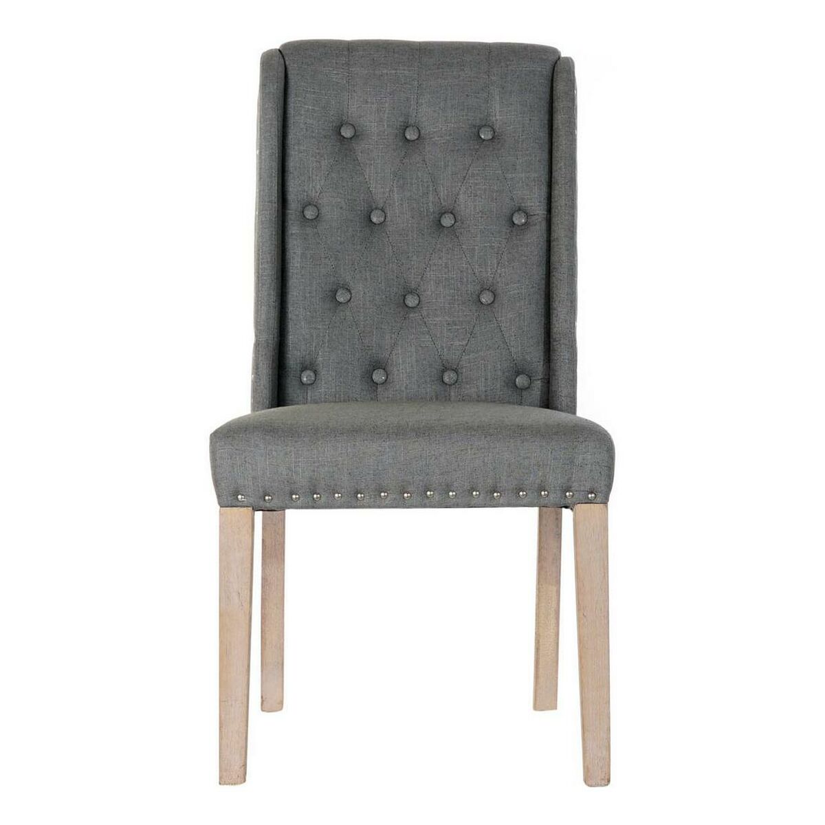 Chair DKD Home Decor Linen Rubber wood (53 x 53 x 102 cm)