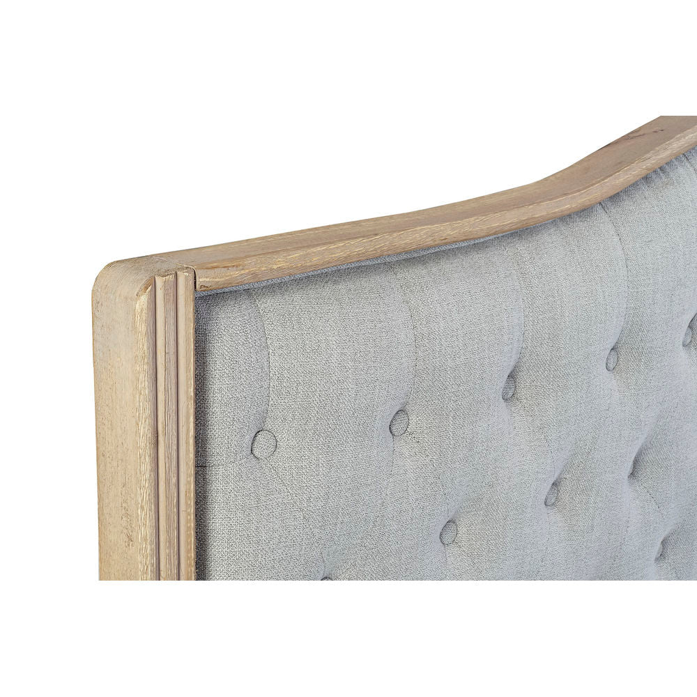 Headboard DKD Home Decor Grey Linen Rubber wood Natural (180 x 10 x 120 cm)