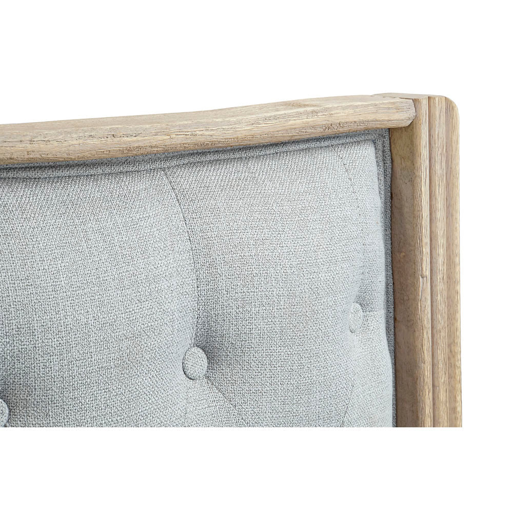 Headboard DKD Home Decor Grey Linen Rubber wood Natural (180 x 10 x 120 cm)