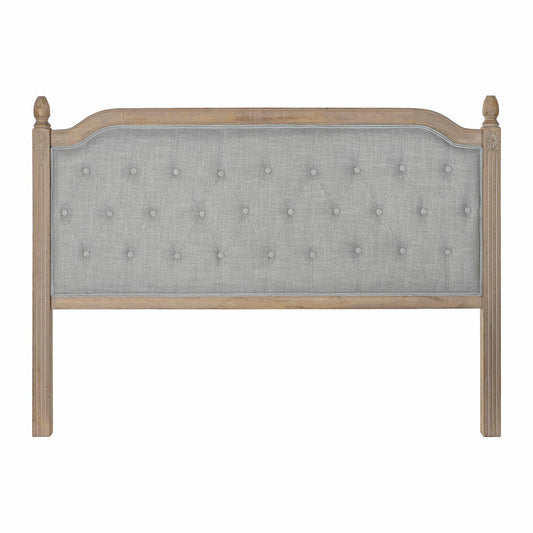 Headboard DKD Home Decor Grey Linen Rubber wood (160 x 10 x 120 cm)