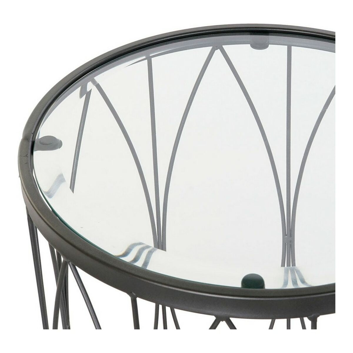 Side table DKD Home Decor Black Crystal Iron (45 x 45 x 60 cm)