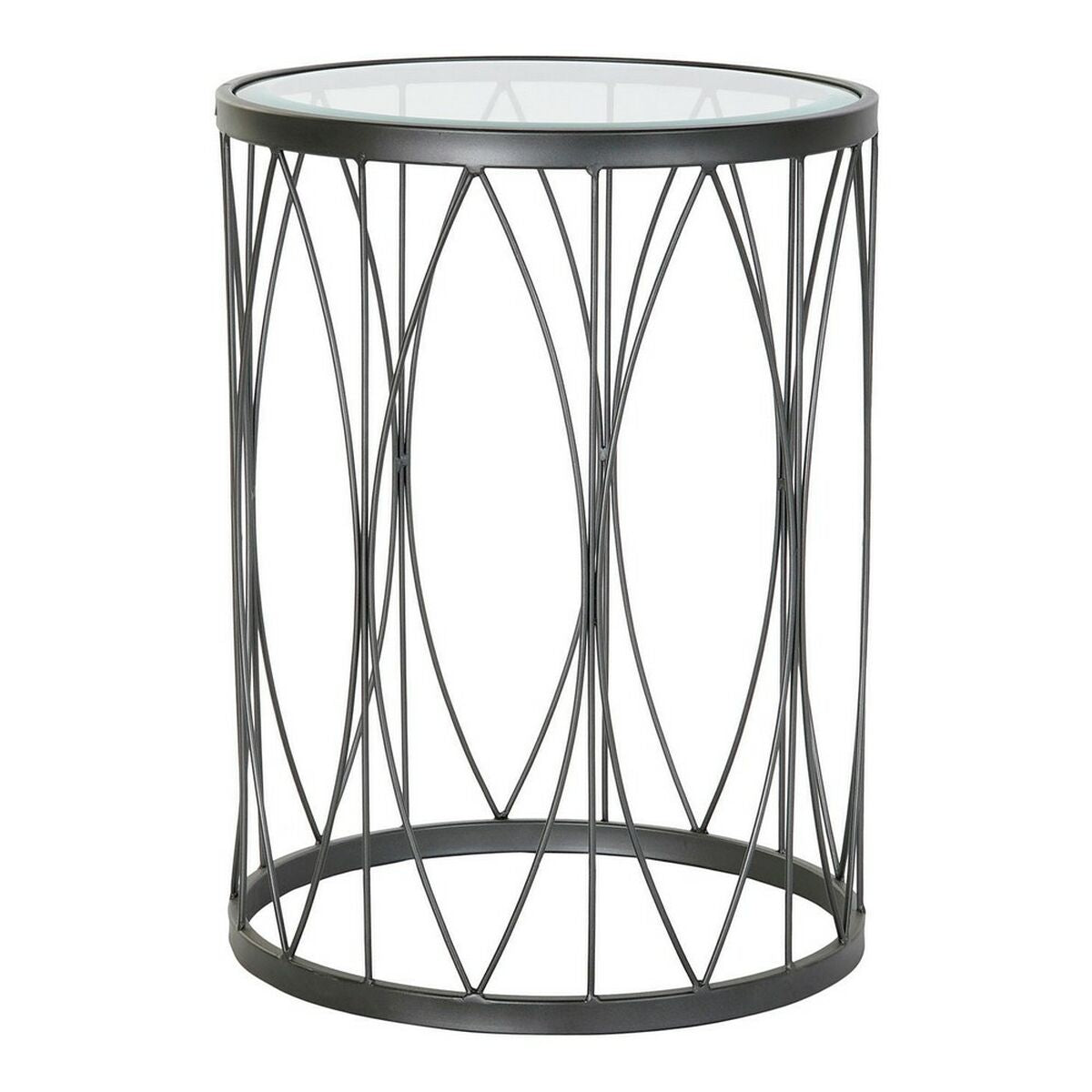 Side table DKD Home Decor Black Crystal Iron (45 x 45 x 60 cm)